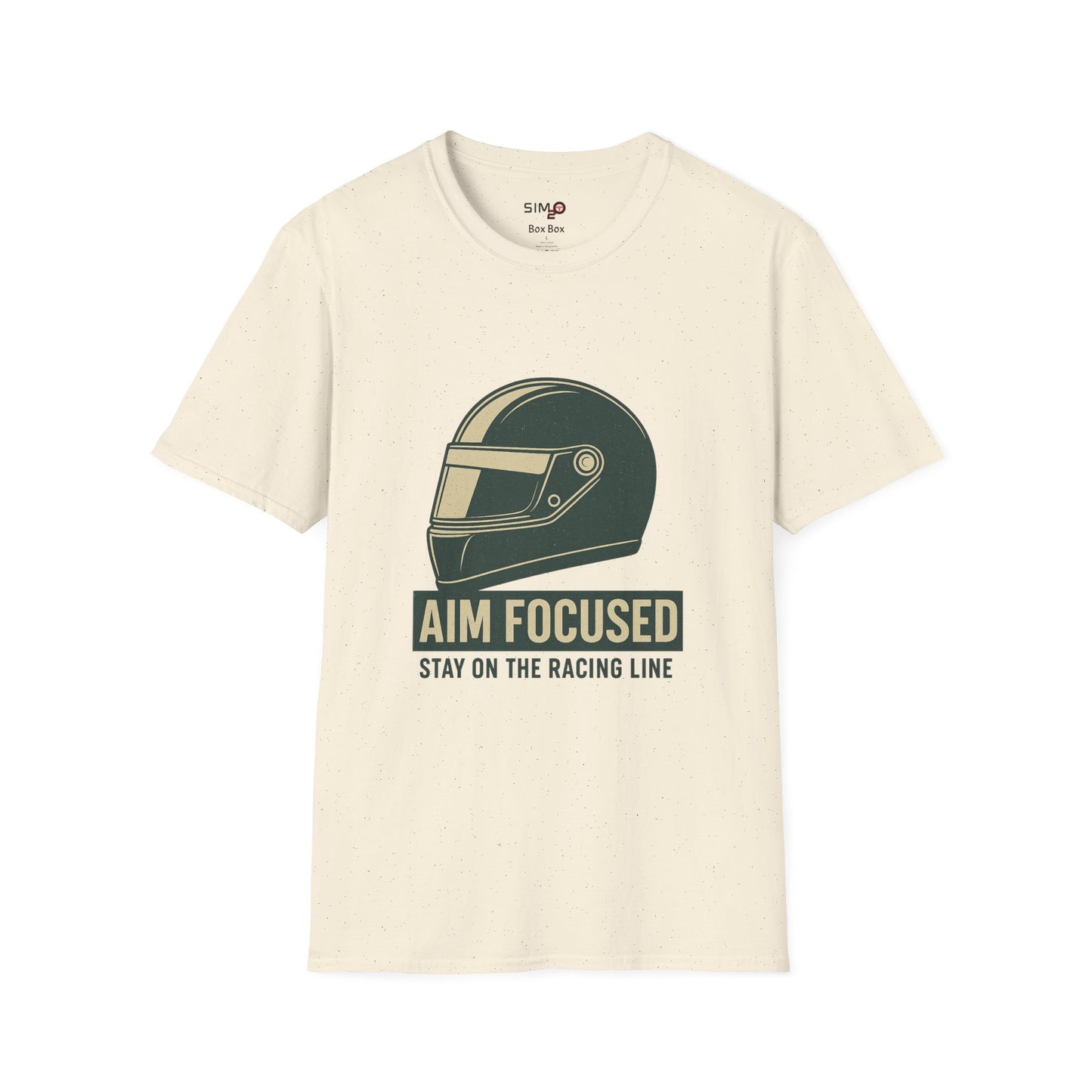 Aim Focused – Stay on the Racing Line Tee – Sim Racing Motivational T-Shirt