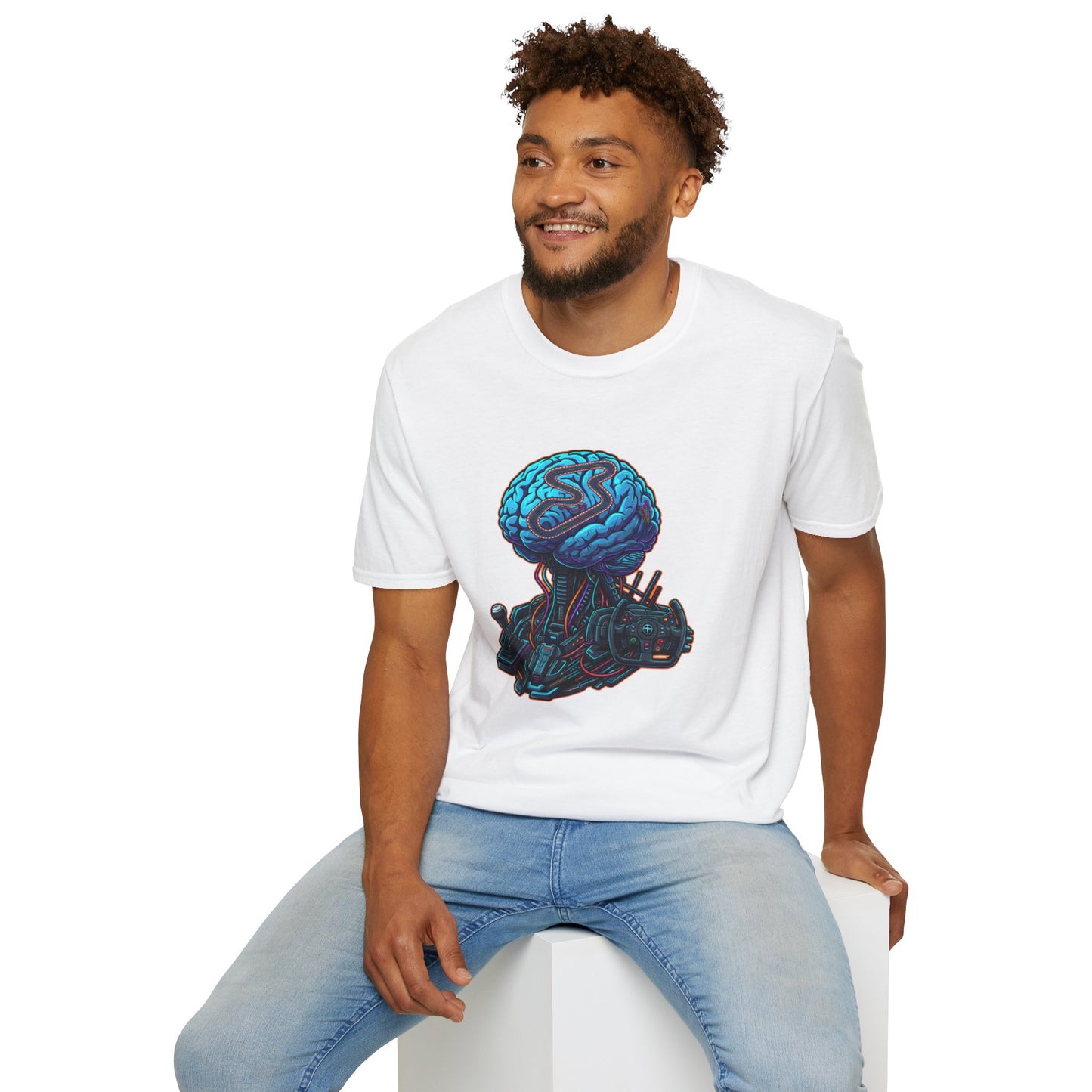 Sim Racing Brain Tee – Abstract Racing Art T-Shirt