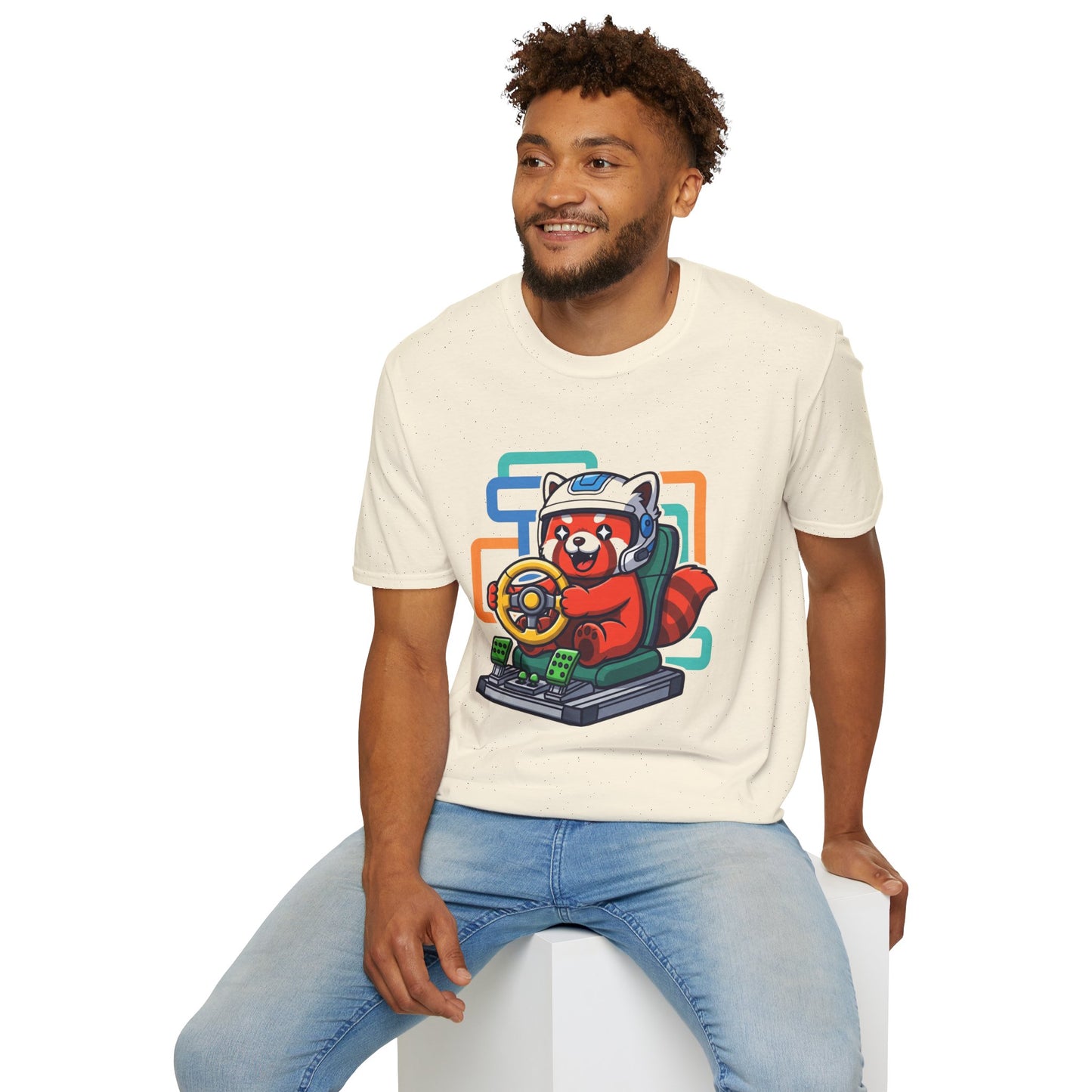 Red Panda Sim Racer Tee – Cute Funny Sim Racing T-Shirt