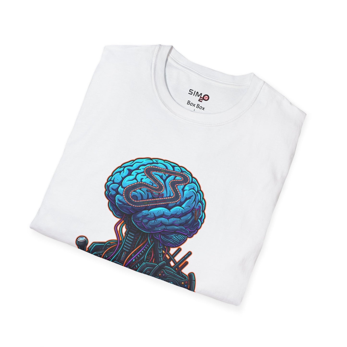Sim Racing Brain Tee – Abstract Racing Art T-Shirt