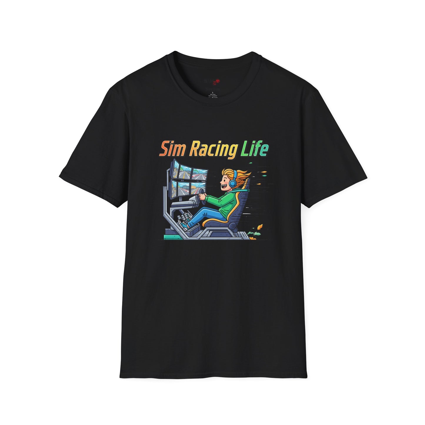 Sim Racing Life Cartoon Gamer Tee 🎮🏎️