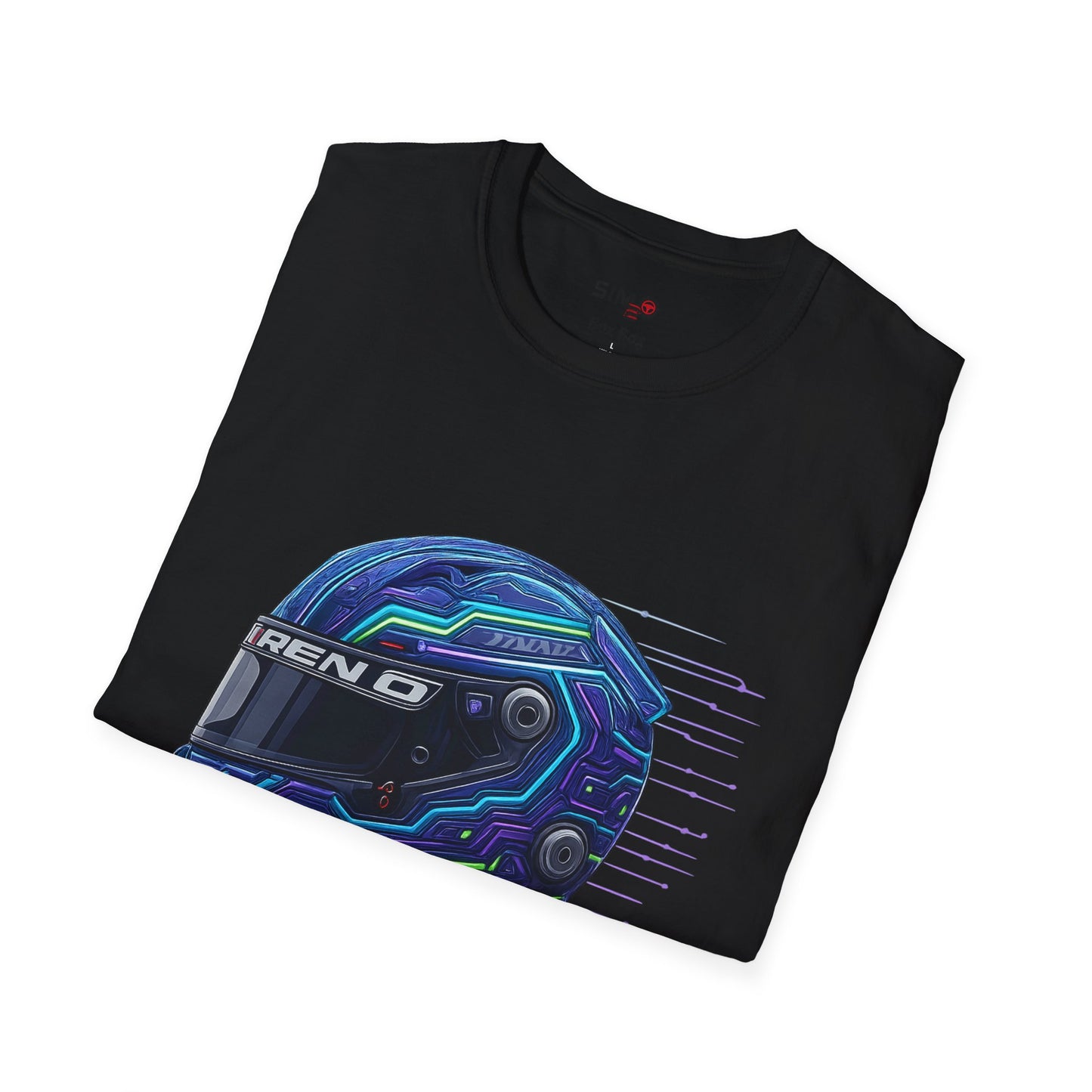 Neon Circuit Racing Helmet Tee – Sim Racing Graphic T-Shirt