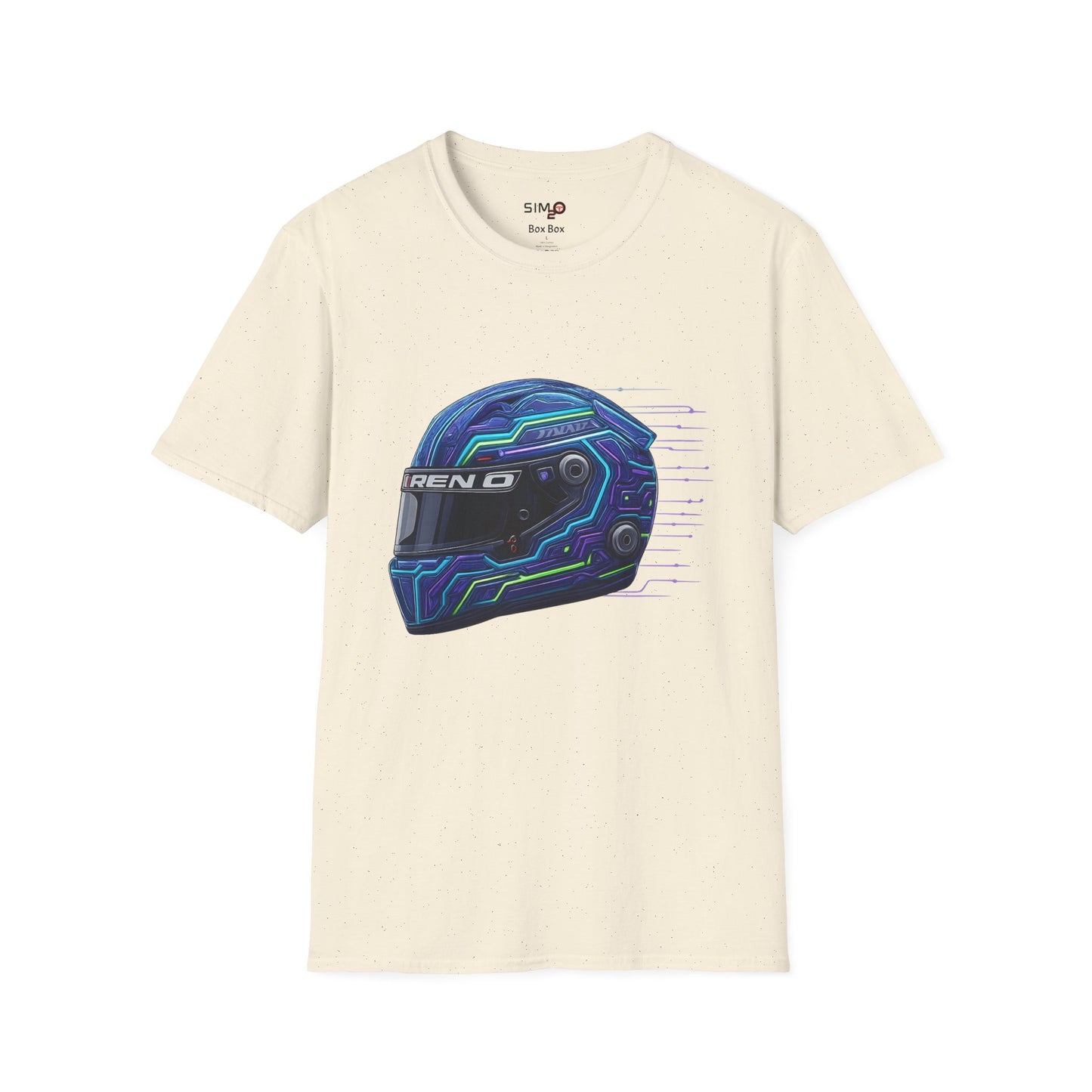 Neon Circuit Racing Helmet Tee – Sim Racing Graphic T-Shirt