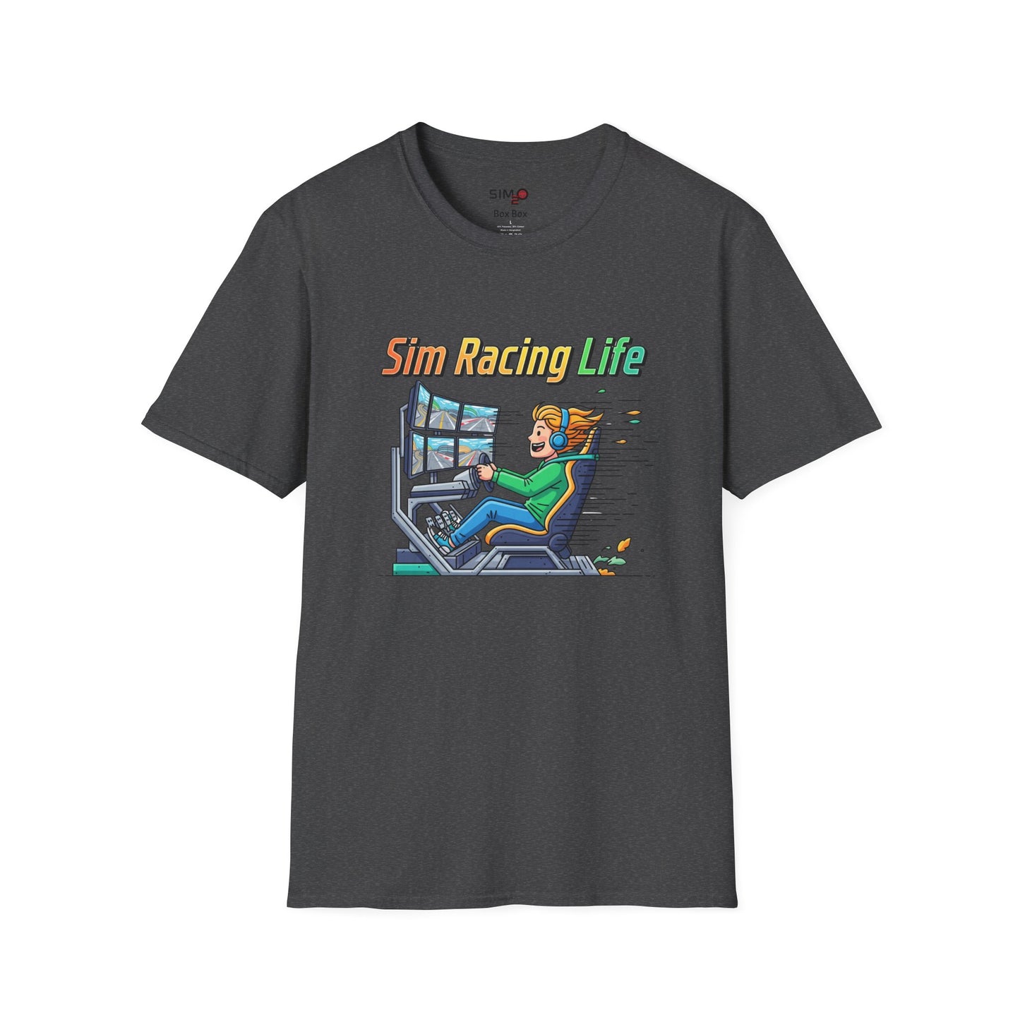 Sim Racing Life Cartoon Gamer Tee 🎮🏎️