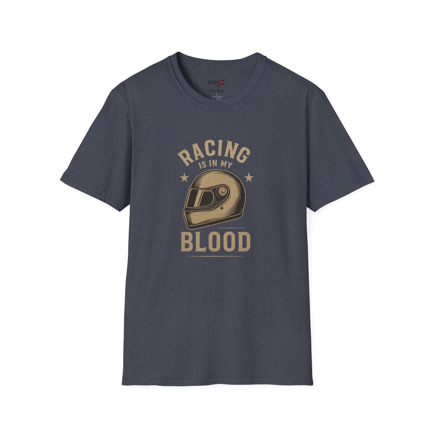 Racing Is in My Blood Tee – Vintage Racing Helmet T-Shirt