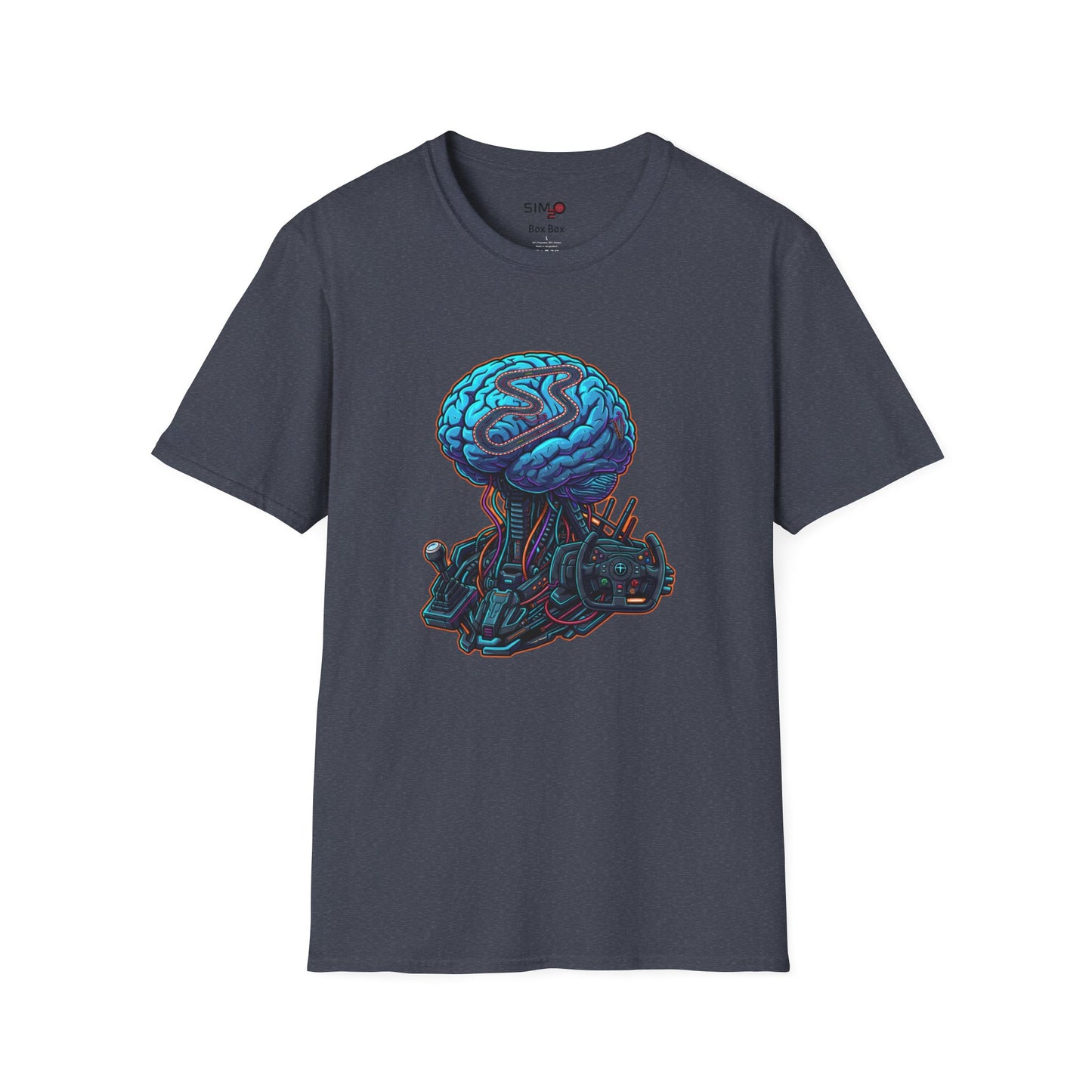 Sim Racing Brain Tee – Abstract Racing Art T-Shirt
