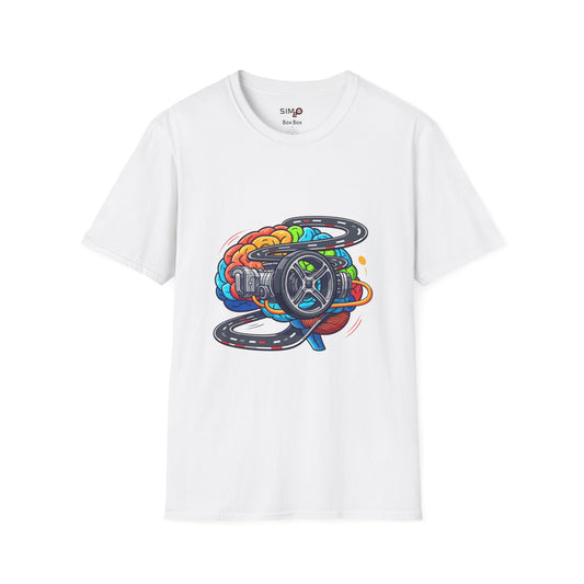 Sim Racing Mind Tee – Steering Wheel & Track Graphic T-Shirt