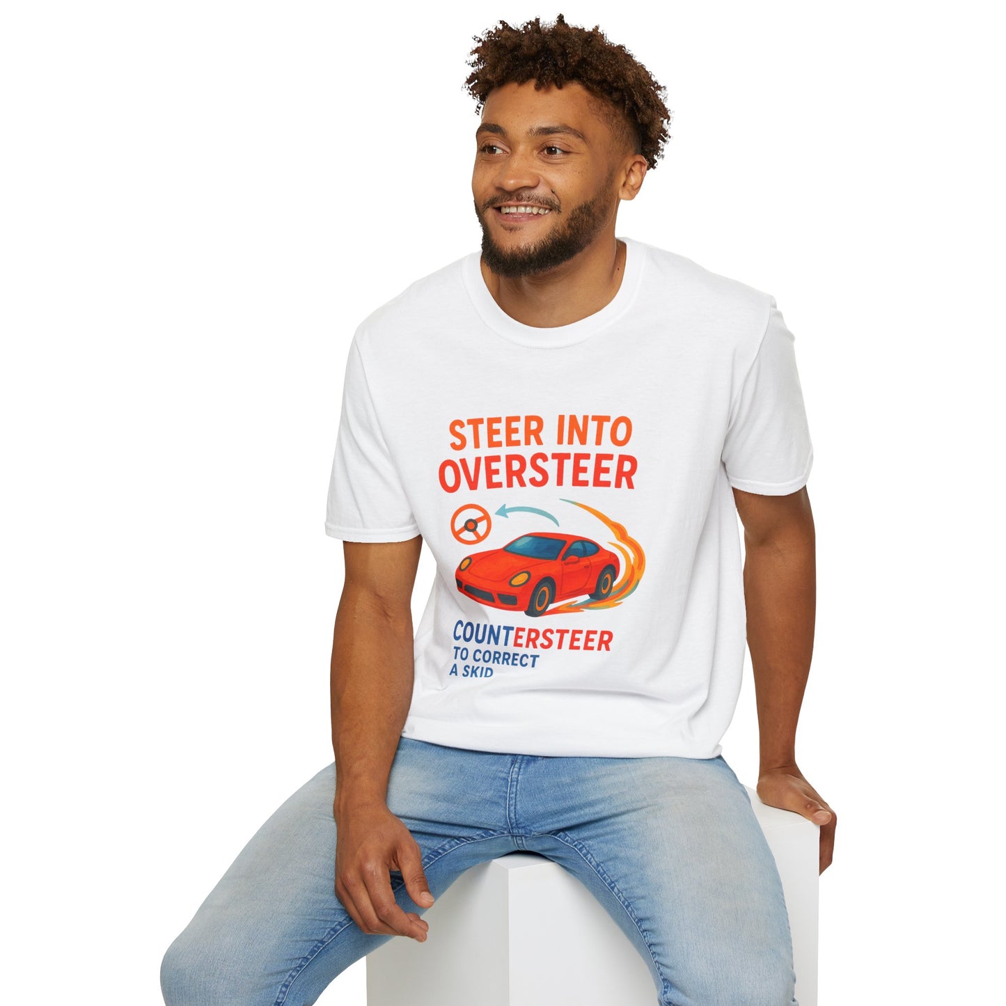 Steer Into Oversteer Tee – Funny Sim Racing & Car Enthusiast Shirt