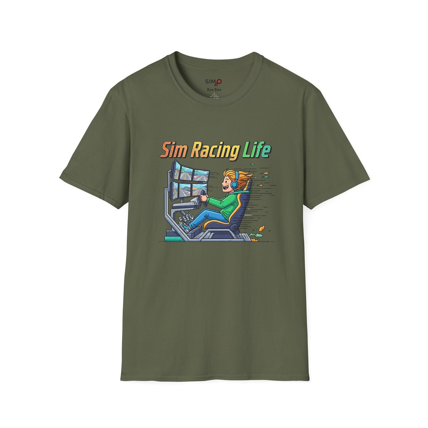 Sim Racing Life Cartoon Gamer Tee 🎮🏎️