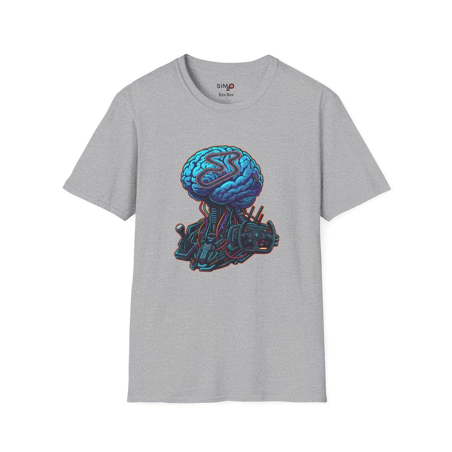 Sim Racing Brain Tee – Abstract Racing Art T-Shirt