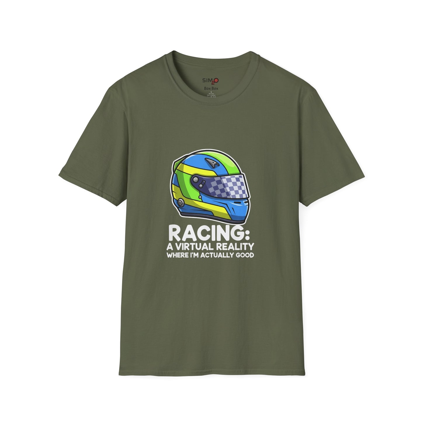 Racing: A Virtual Reality Where I’m Actually Good Tee – Funny Sim Racing T-Shirt