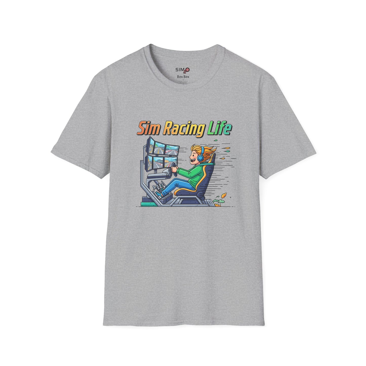 Sim Racing Life Cartoon Gamer Tee 🎮🏎️