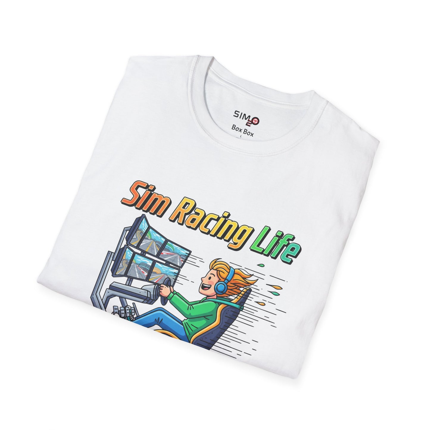 Sim Racing Life Cartoon Gamer Tee 🎮🏎️
