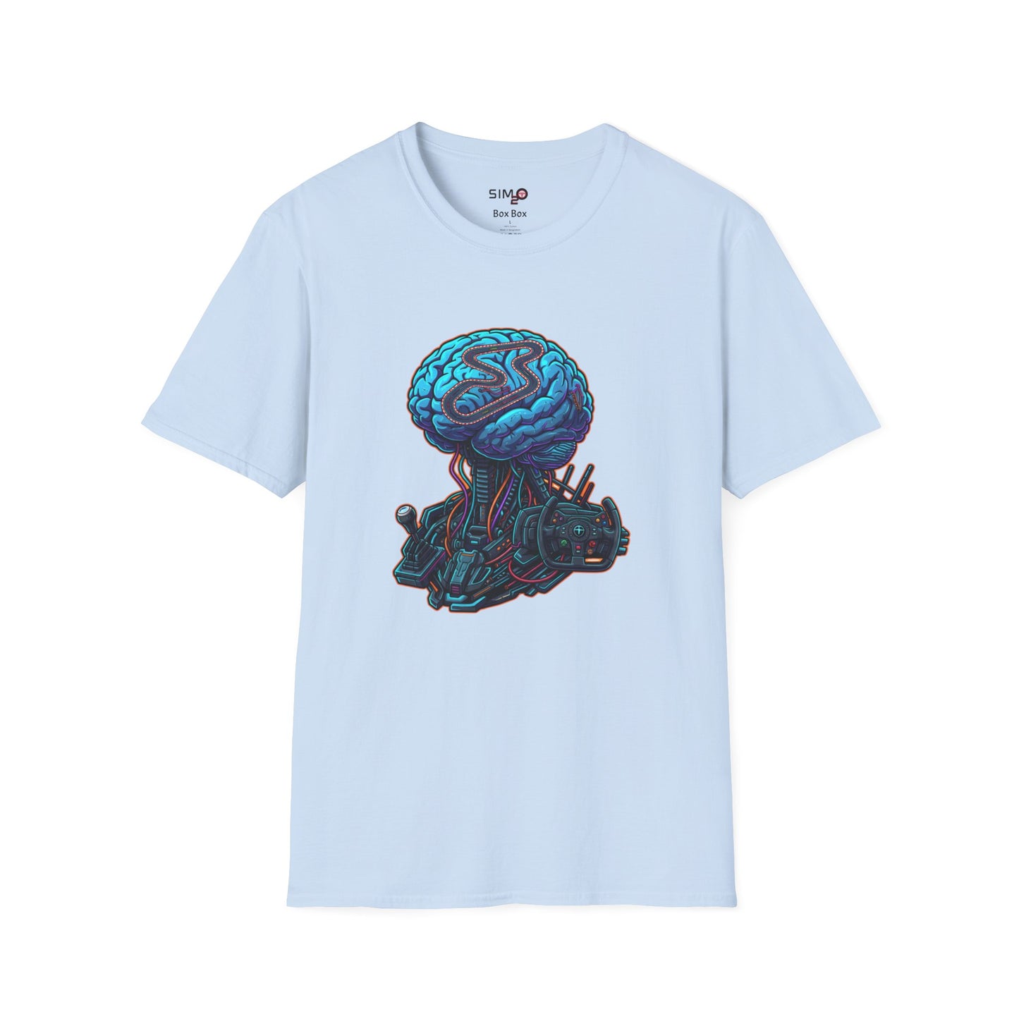 Sim Racing Brain Tee – Abstract Racing Art T-Shirt