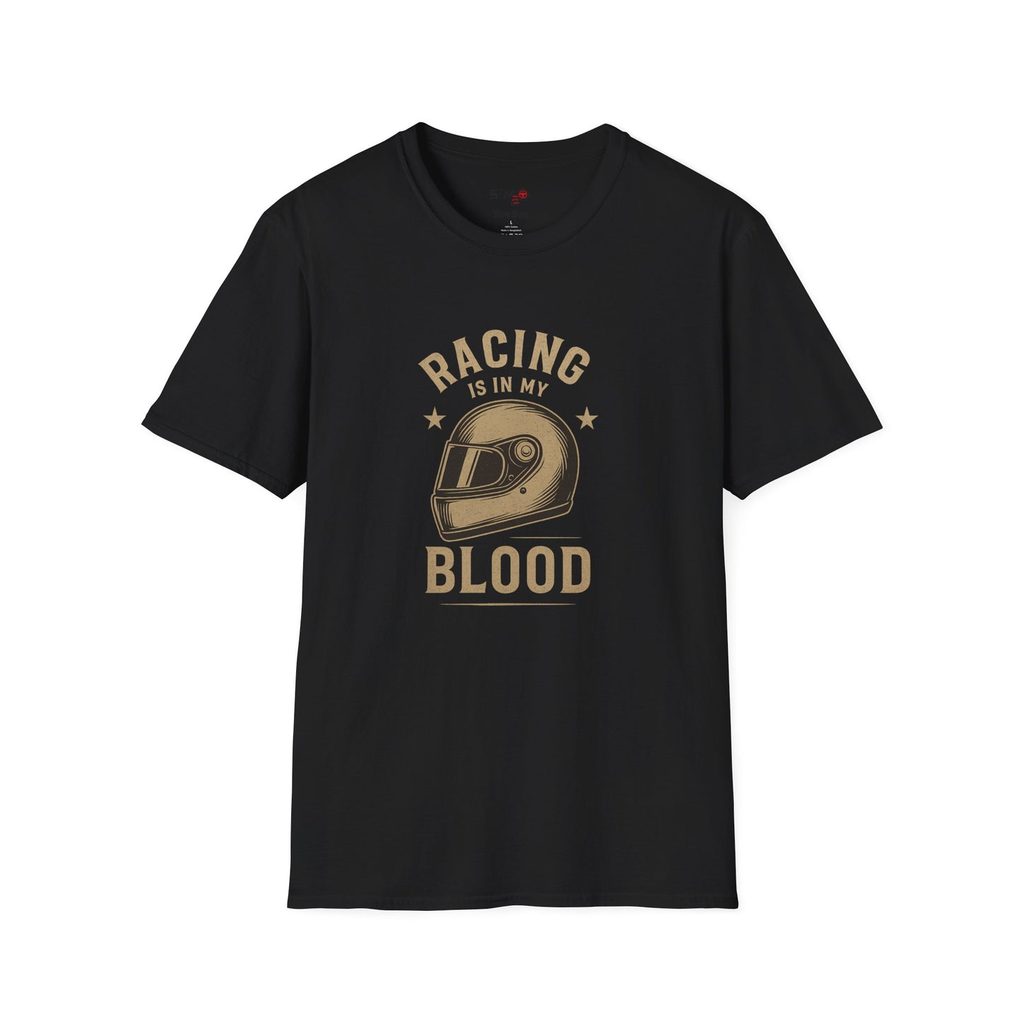 Racing Is in My Blood Tee – Vintage Racing Helmet T-Shirt