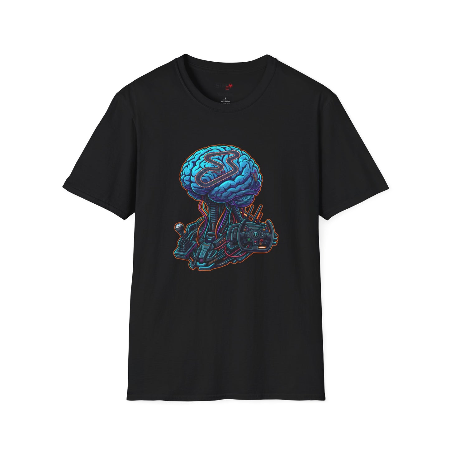 Sim Racing Brain Tee – Abstract Racing Art T-Shirt