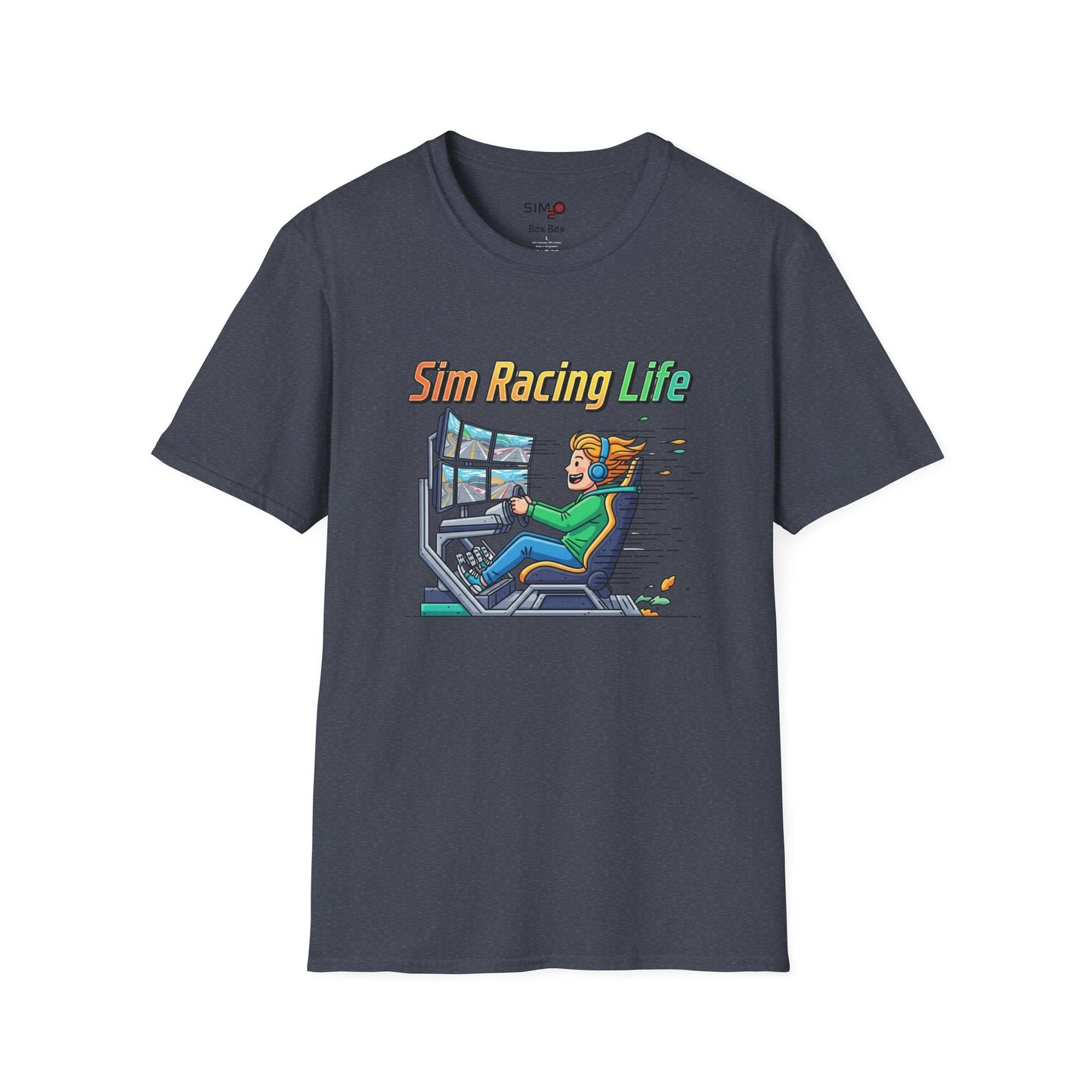 Sim Racing Life Cartoon Gamer Tee 🎮🏎️