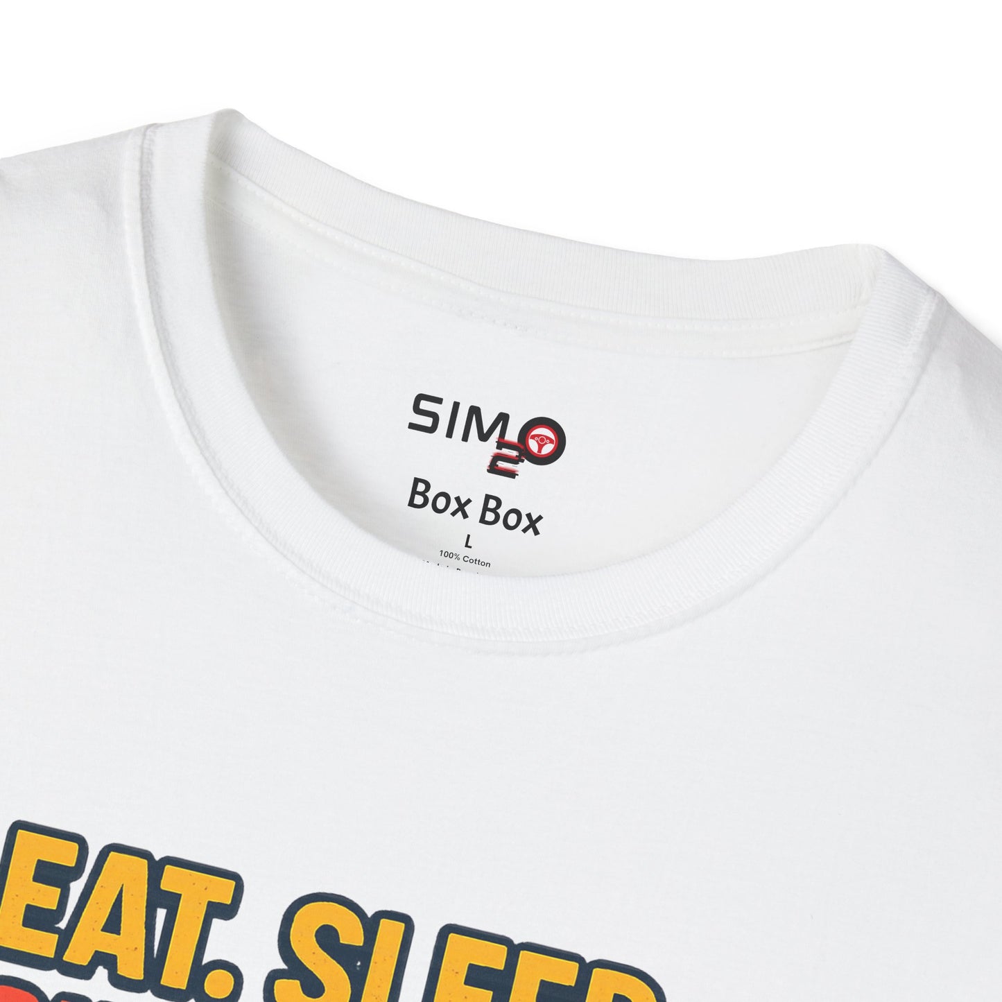 Eat Sleep Sim Repeat Tee – Funny Sim Racing & Gaming T-Shirt