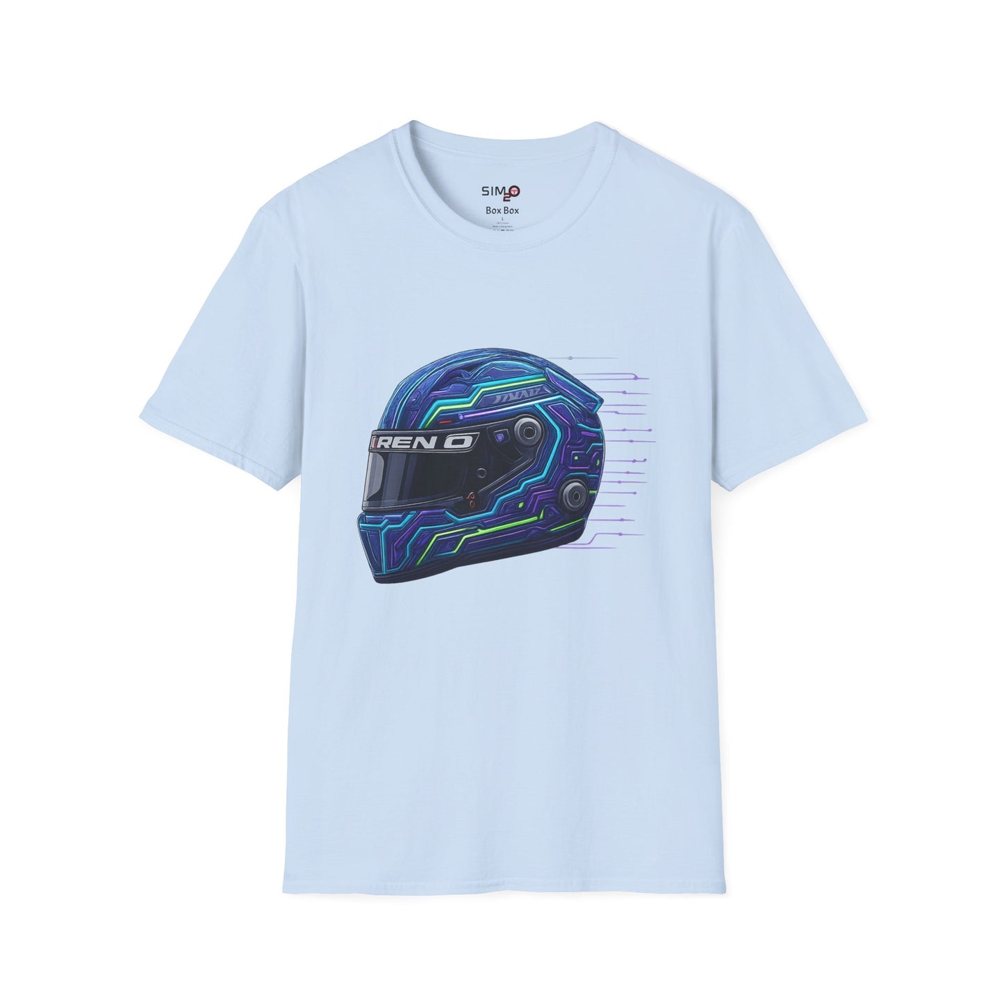 Neon Circuit Racing Helmet Tee – Sim Racing Graphic T-Shirt