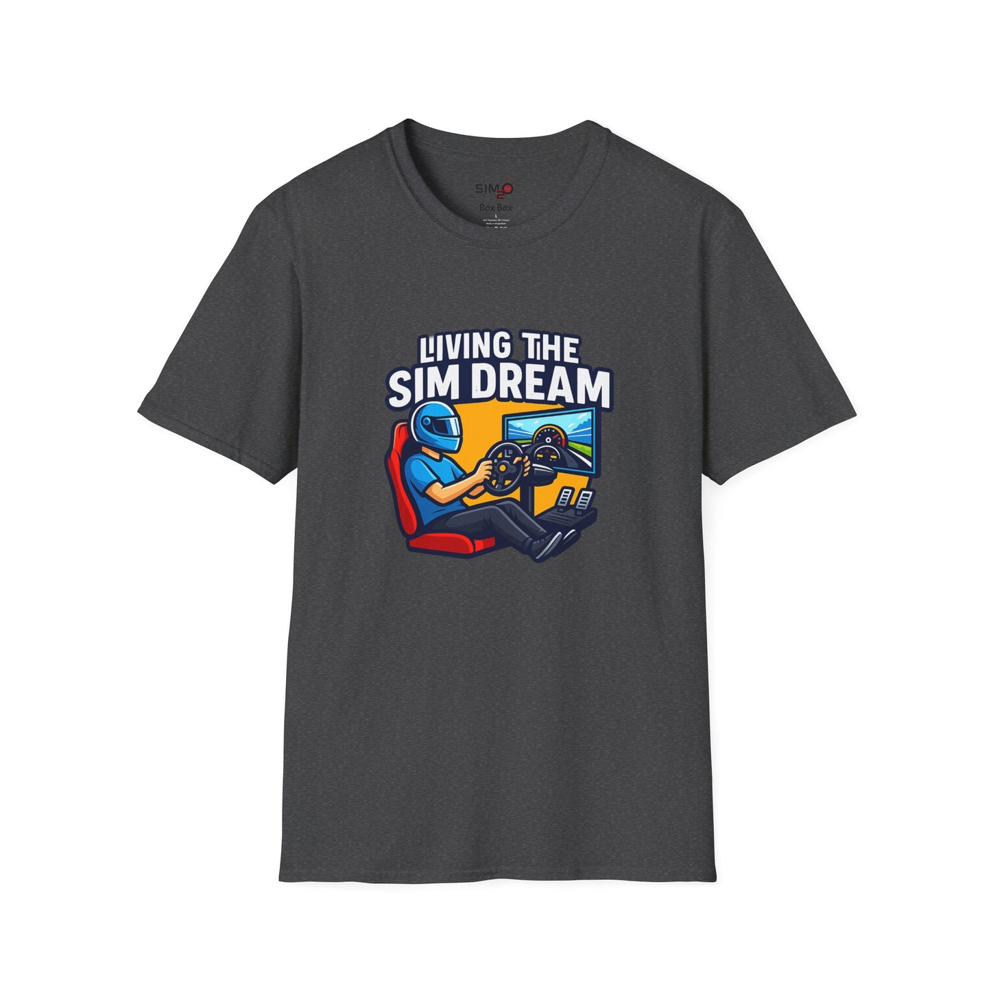 Living the Sim Dream Tee – Funny Sim Racing T-Shirt
