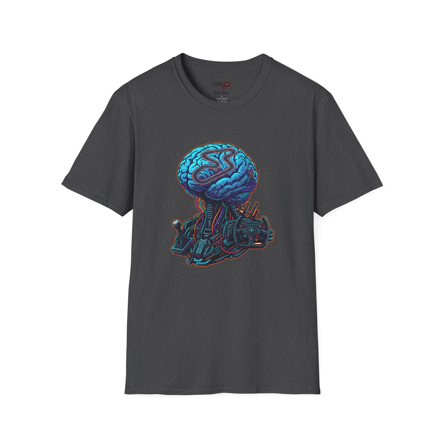 Sim Racing Brain Tee – Abstract Racing Art T-Shirt