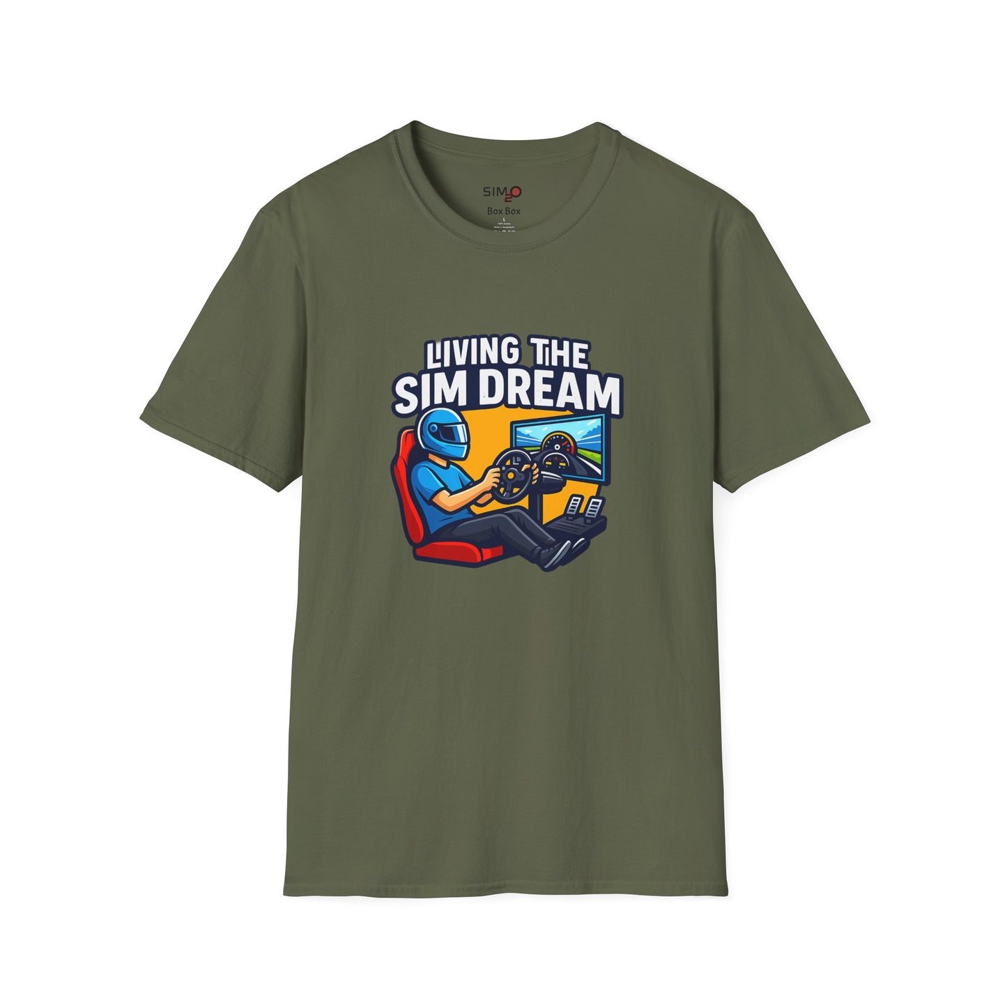 Living the Sim Dream Tee – Funny Sim Racing T-Shirt