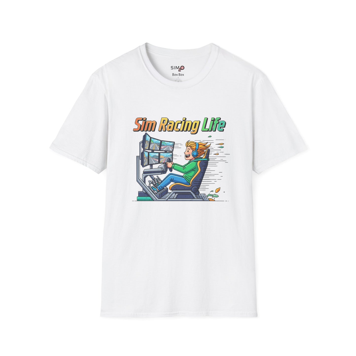 Sim Racing Life Cartoon Gamer Tee 🎮🏎️