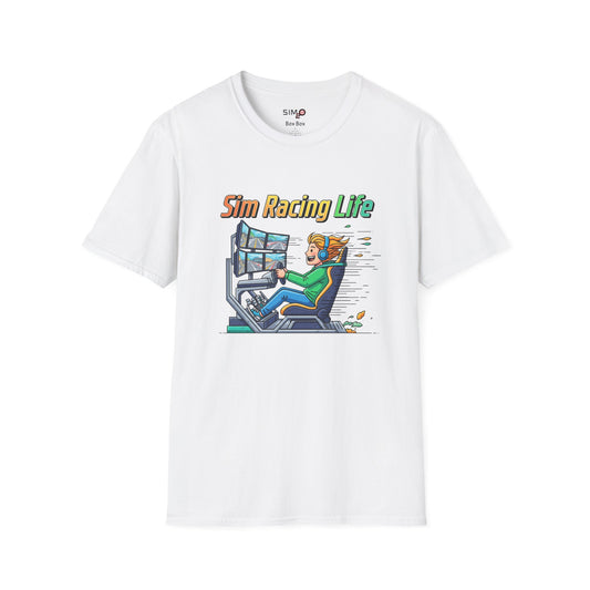 Sim Racing Life Cartoon Gamer Tee 🎮🏎️